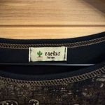 Y2K Vintage Cactus Size Large Chocolate Graphic All Over Print Tee Brown Photo 10