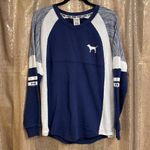 PINK - Victoria's Secret  long sleeve, navy blue/white size XS oversized GUC Photo 2