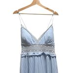 Selfie Leslie  Desert Rose Crochet Lace-Up Back Maxi Dress Ice Blue Size XL Boho Photo 5