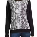 Equipment  Roland Silk Snake Print Front Crew Neck Sweater Size XS EUC Photo 0