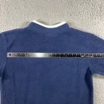 Vintage Christmas Cat Holiday Sweater Women Large Fleece Mock Neck Retro 80s 90s Blue Photo 6