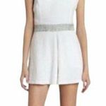 Line and Dot  White Tweed Romper NWT Photo 0