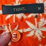THML  orange/white palm tree shorts with black/white polkadot trim Photo 2