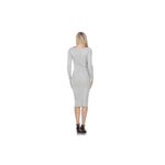 White Mark Winter Collection Light Gray Ribbed Knit Long Sleeve Vneck Sweater M Size M Photo 3