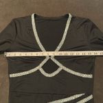 Black Long Sleeve BodyCon Club Party Event Dress Silver Detail Size L NEW Size L Photo 6