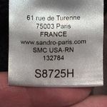 Sandro Houndstooth Sweater Black White Chunky Knit Oversized Women Medium Wool Photo 7