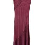 Komarov Sz XS/S Women's Mauve Pink Vneck Pleated Skirt Sleeveless Maxi Dress Photo 0