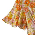 Rewind Button Front Flutter Sleeve Skater Dress
in orange and yellow florals Photo 5