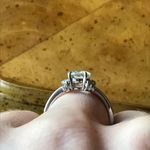 Natural Aquamarine Sterling Silver Ring Size 7.75 Photo 1