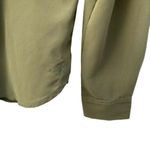 American Eagle  Semi Sheer Chiffon Shirt Size XS Green Collared Casual Photo 5