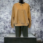 Reflex Fleece Henley Sweatshirt Tan size‎ small Photo 1