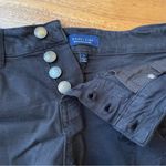 Angel Kiss Black Distressed Jean Shorts with Button Style Fly Photo 2