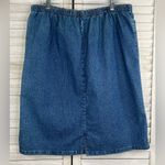 CHIC Vintage 80's Jean/Denim Midi Skirt Blue Photo 1