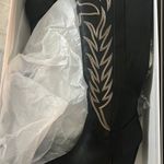 Black Leather Cowgirl Boots Size 6 Photo 1