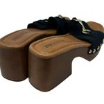 275 Central Sloane Sandal Shoes Clog Heel Gold Hardware Suede Black Size 39 US 9 Photo 9