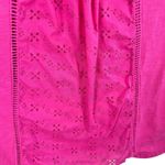 Jason Maxwell  Pink Cotton Blend Eyelet Split Neck Sleeveless Blouse Size L Photo 2