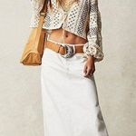 Free People Come As You Are Denim Maxi Skirt Photo 0