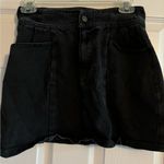 Vestique Black Jean Mini Skirt Photo 0