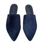 Jenni Kayne  Suede Mule Women's 5/35 Navy Blue Pointed Toe Flat Slide Shoe Photo 3