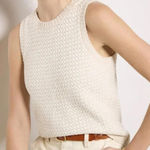 Evereve  Tatum Cream Textured Sweater Tank - Size - Small Photo 0