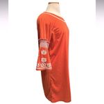 Roberta Roller Rabbit Roller Rabbit Mini Dress Embroidered Rusty Orange Size L Photo 2