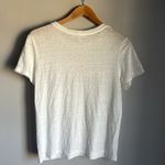 Maje  Toblo Embroidered-trim Linen T-shirt In Ecru medium Photo 3