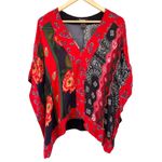 Desigual  Patchwork Poncho Blouse Small Viscose Boho Indie Photo 1