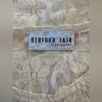 Vintage Y2K Bedford Fair Lifestyles Cream Lace Short Sleeve Blouse Size XS Photo 4