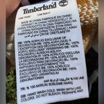 Timberland Cream and Caramel Knit Plaid Scarf One Size Photo 3