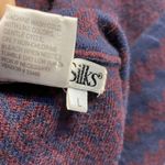 Womens WinterSilks Cardigan Duster Sweater Burgundy Blue Geometric Knit Large‎ Purple Photo 9