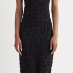 Everlane THE SMOCKED COLUMN BLACK DRESS Photo 0