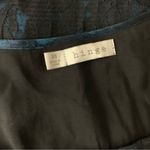 Hinge  Blouse Top XS Blue Black Lace Short Sleeve Elegant Party Shirt Photo 3