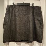Apt. 9  Size XXL Black Faux Snakeskin Stretchy Pull On Tube Mini Skirt Pencil Photo 0