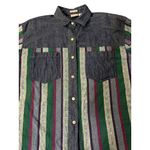 Vintage 90s Huntington Ridge Denim Shirt Womens M 1993 Striped Button Up Blue Size M Photo 12