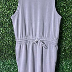 Athleta  Womens Seasoft Tank Midi Dress Size Medium Steel Blue Stretch Drawstring Photo 0