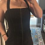 Level 99 Denim Zipper Stud Dress Black Photo 1