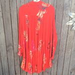 Free People  Long Sleeve Red Floral Dress Photo 3