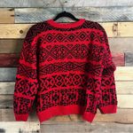 Paris Sport Club Red And Black‎ Button Front Crop Cardigan Size Small Photo 1