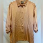 Vintage Mirrors of Krizia 100% Silk Blouse EU48 Peach Champagne Minimalist Italy Orange Size undefined Photo 0