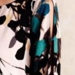 Anthropologie  MAEVE SHADED GARDEN BLACK PRINT DRESS CUTOUT SLEEVES XSP Photo 4