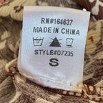 Pinkblush  Boho Brown Floral Empire Waist Ruffle Hem Maternity Midi Dress Small Photo 11