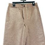 Madewell NEW  Slim Emmett Wide-Leg Crop Pants in Metallic Size 28 It Girl Luxury Photo 9