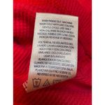 IZOD Red Ribbed Cowl Neck Zip Front Long Sleeve Pullover Top Womens Medium Photo 4