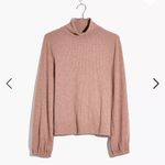 Madewell NWT Pink Balloon Sleeve Mock Neck Top - XXS Photo 1