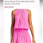 Ramy Brook  Paris sleeveless mini dress in hot Pink small Photo 10