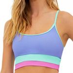 Beach Riot NWOT Eva High Tide Color Blocked Bikini Top Photo 0