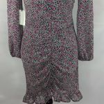NWT | Floret Studios Women's Black Magenta Floral Bodice Mini Dress Size M Photo 3