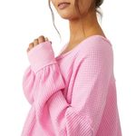 Free People Pink Long Sleeve Sweater Top Photo 2