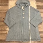 Soft Surroundings  mohair wool blend chunky knit hooded cardigan sweater L Photo 4