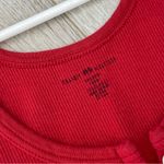 Brandy Melville Tank Top henley womens Red (one size) casual bright coquette Photo 1